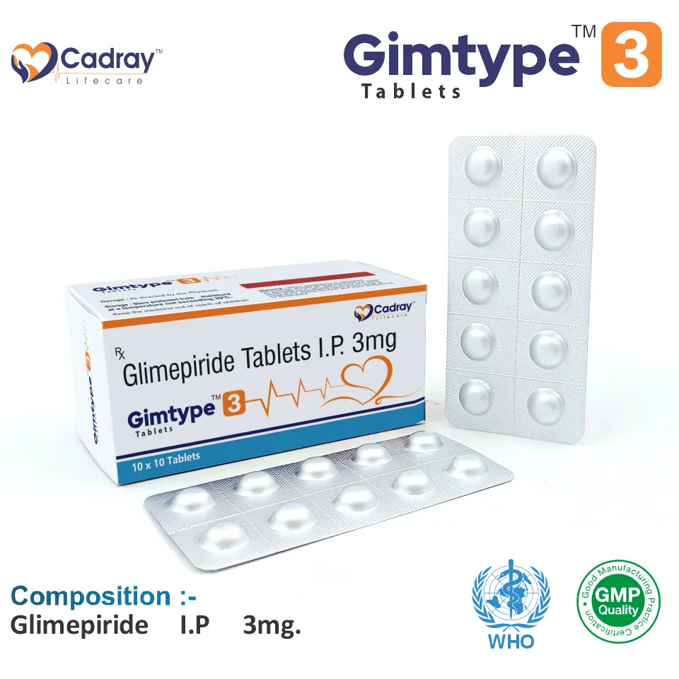 Glimepiride Anti-Diabetic Tablet Packaging